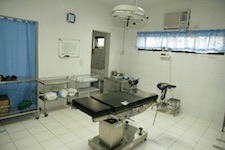 Operating theatre prepared for surgery in Manila